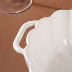 Ocean Serving Bowl with Handle White 600ml Nestasia