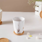 Carrara Elegant Brown Planter With Coaster Nestasia