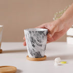 Carrara Charcoal Planter With Coaster Nestasia