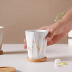 Carrara Elegant Brown Planter With Coaster Nestasia