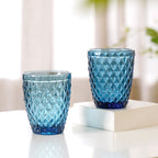 Aqua Blue Glassware Set of 4 Nestasia