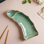 Forest Green Gloss Section Plate 12 Inch Nestasia