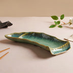 Forest Green Gloss Section Plate 12 Inch Nestasia