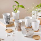 Carrara Charcoal Planter With Coaster Nestasia