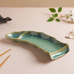 Forest Green Gloss Section Plate 12 Inch Nestasia