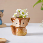 Foxy Ceramic Planter Brown Nestasia