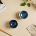 Sapphire Glazed Ceramic Dip Bowl Blue 50 ml Nestasia