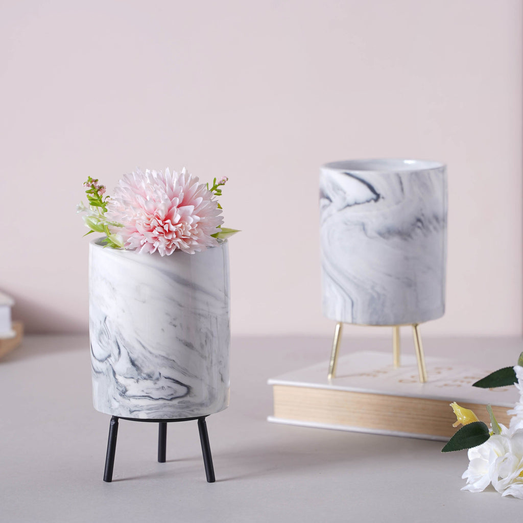 Marble Ceramic Indoor Planter- Large Nestasia