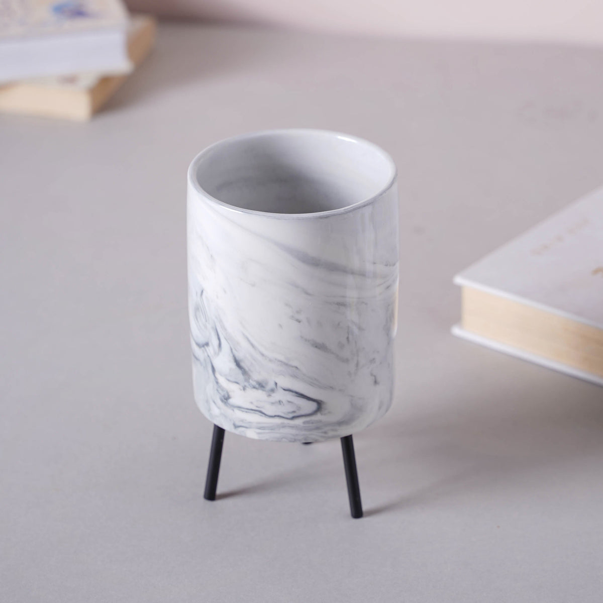 Marble Ceramic Indoor Planter- Large Nestasia