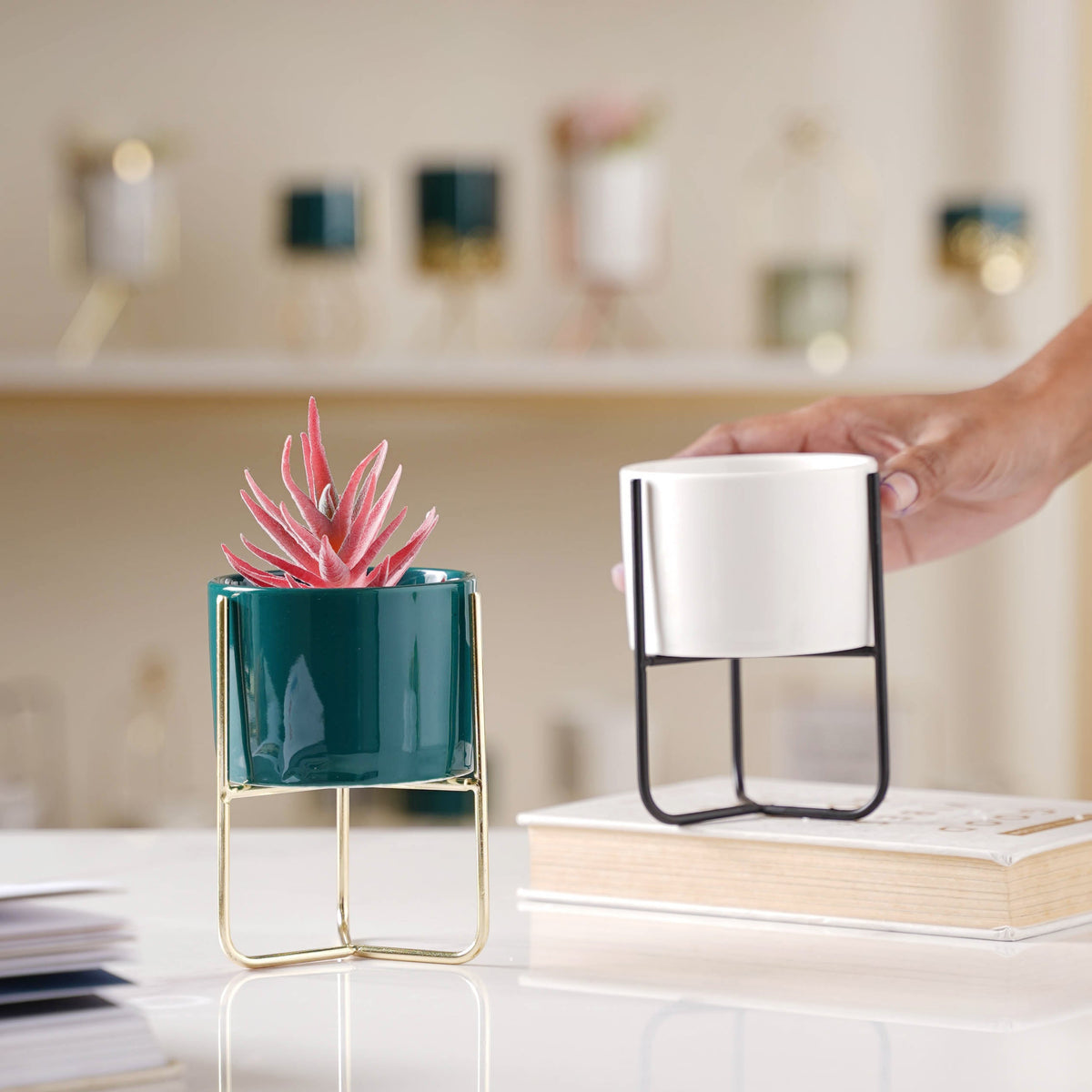 Porcelain Succulent Planters-Small Nestasia