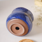 Botanica Azure Ceramic Planter With Coaster Nestasia