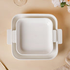 Serena Lily White Ceramic Baking Plate Large Nestasia