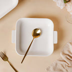 Serena Lily White Ceramic Baking Plate Small Nestasia