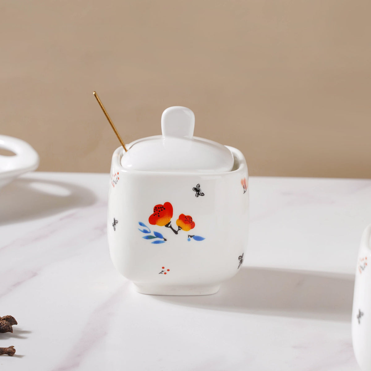 Floral Spice Jar Set Of 3 Nestasia