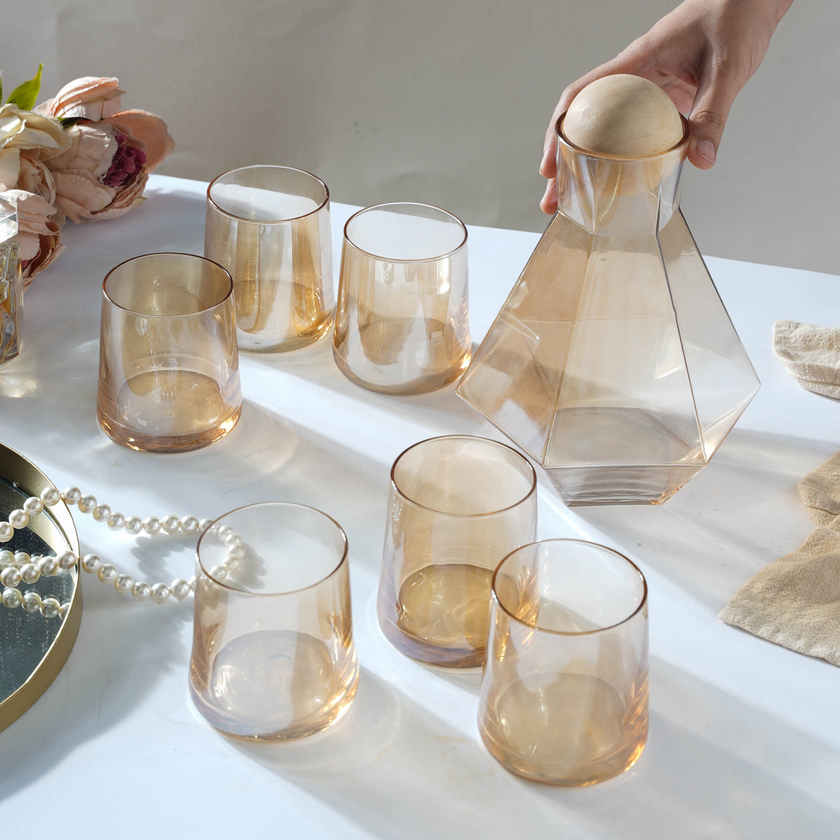 Amber Drinkware Set Nestasia