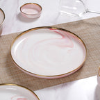 Pink Marble 26 Piece Dinnerware For 6 Nestasia