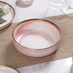 Pink Marble 26 Piece Dinnerware For 6 Nestasia