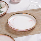 Pink Marble 26 Piece Dinnerware For 6 Nestasia