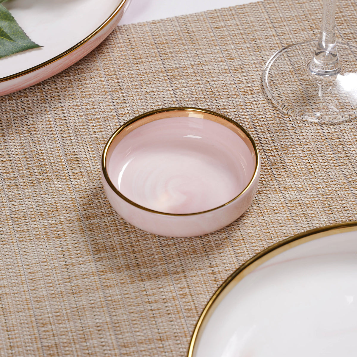 Pink Marble 26 Piece Dinnerware For 6 Nestasia