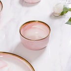Pink Marble 26 Piece Dinnerware For 6 Nestasia