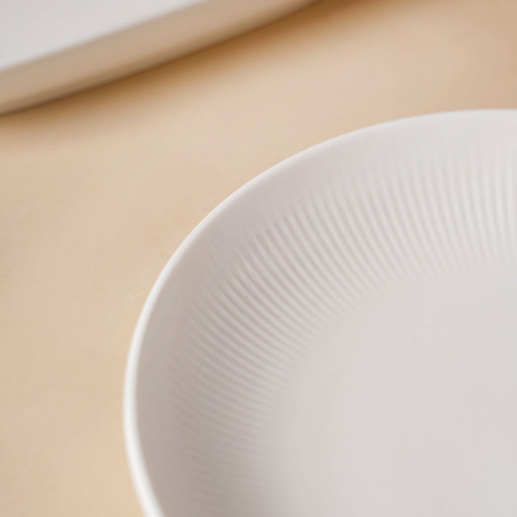 Serena Pearly White Snack Plate 8 Inch Nestasia