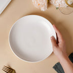 Serena Pearly White Snack Plate 8 Inch Nestasia