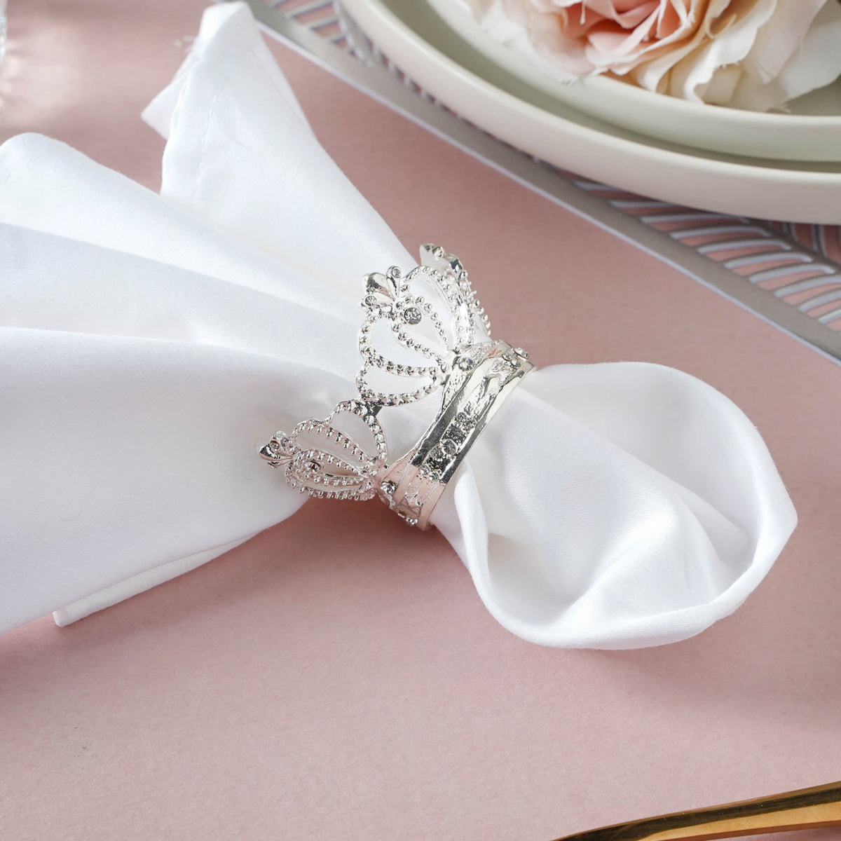 Vintage Silver Crown Napkin Ring Nestasia