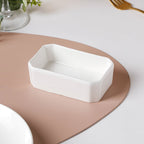 Serena Snowy White Rectangle Dip Bowl Nestasia