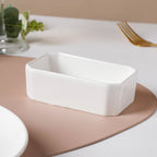 Serena Snowy White Rectangle Dip Bowl Nestasia