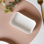 Serena Snowy White Rectangle Dip Bowl Nestasia