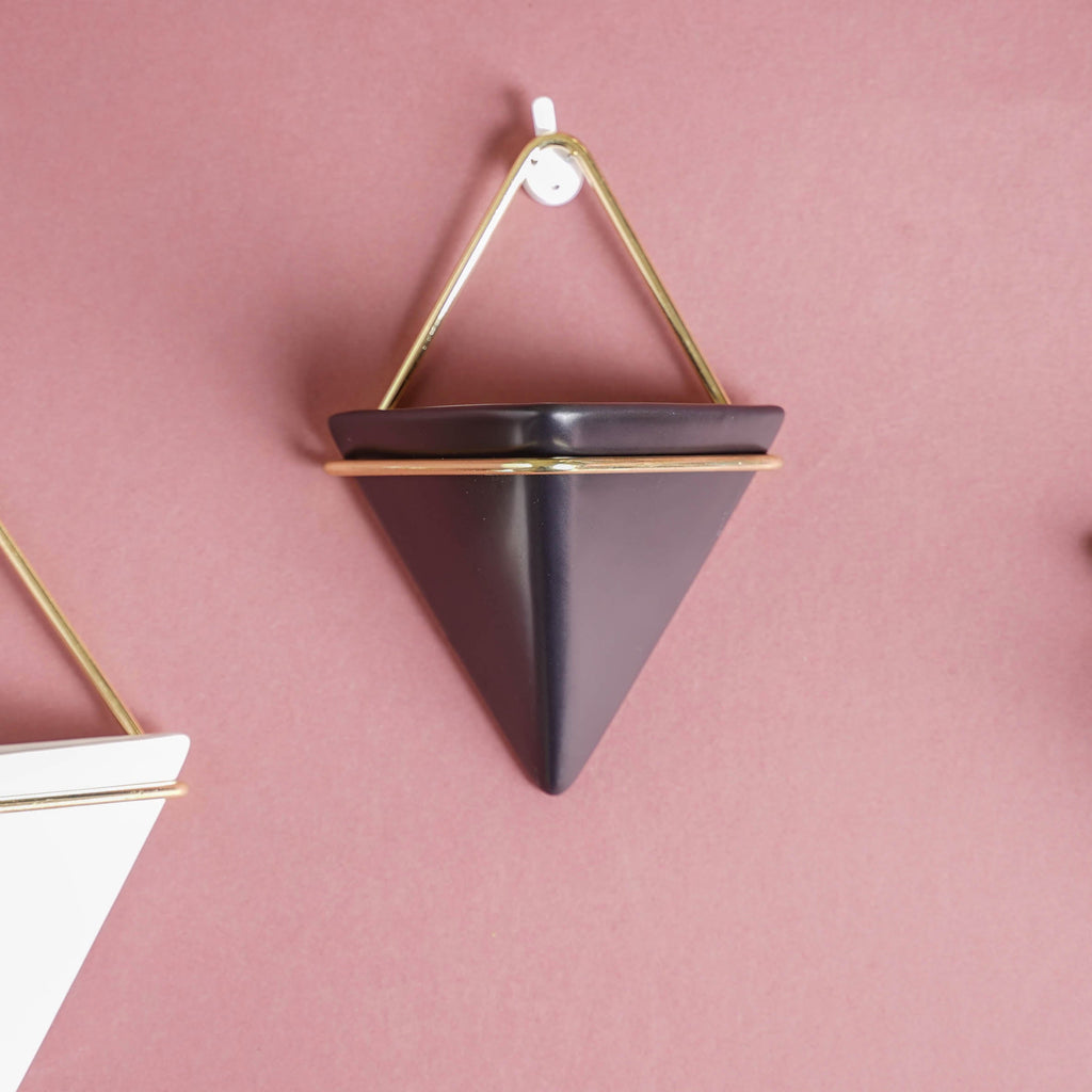 Triangular Ceramic Wall Planter Small Nestasia