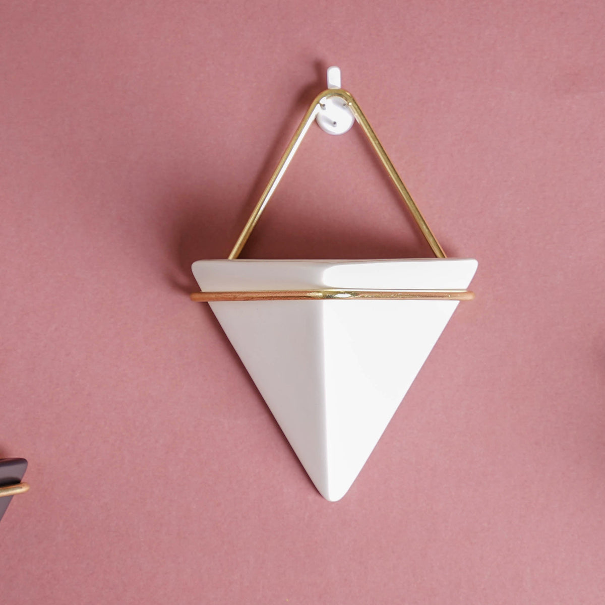 Triangular Ceramic Wall Planter Small Nestasia