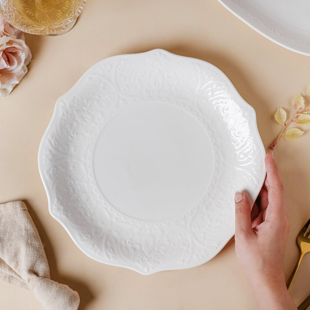 Serena Lily White Dinner Plate 10.5 Inch Nestasia