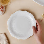 Serena Pearly White Snack Plate 8.5 Inch Nestasia