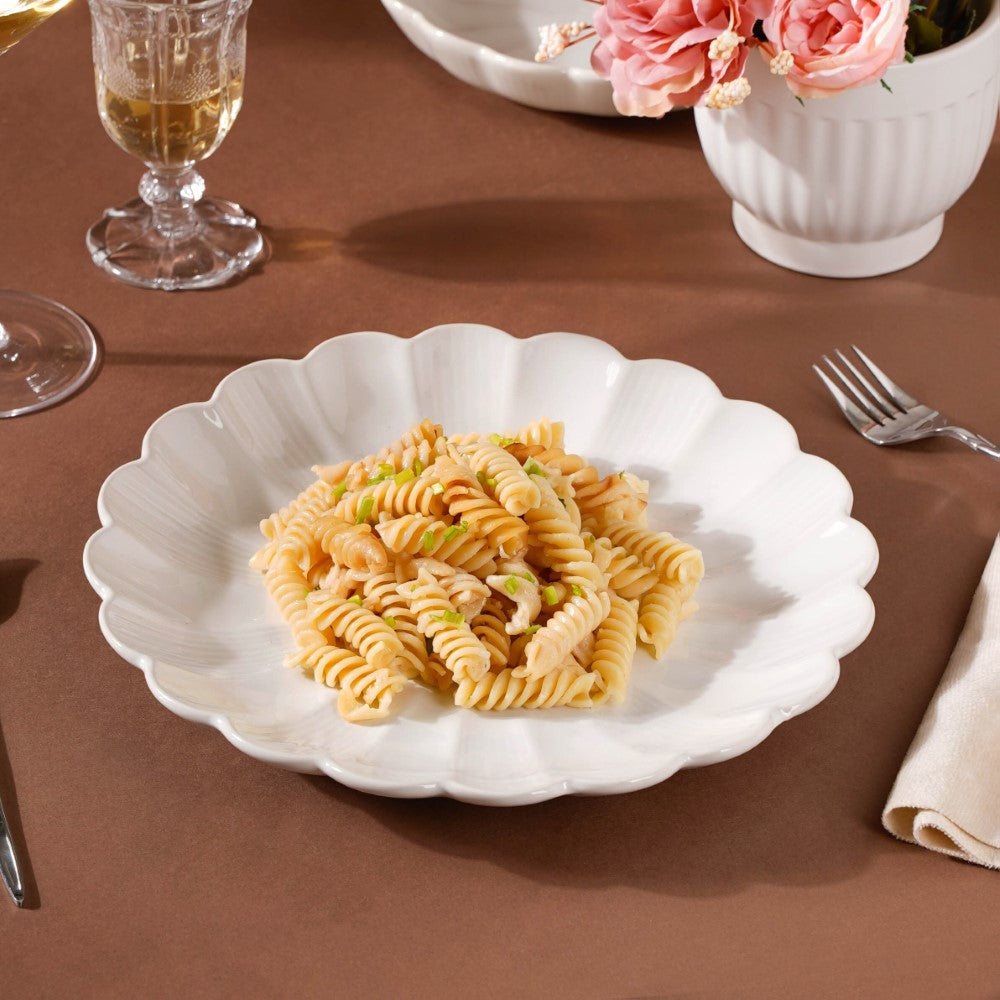 Ocean Ceramic Dinner Plate White 10 Inch Nestasia