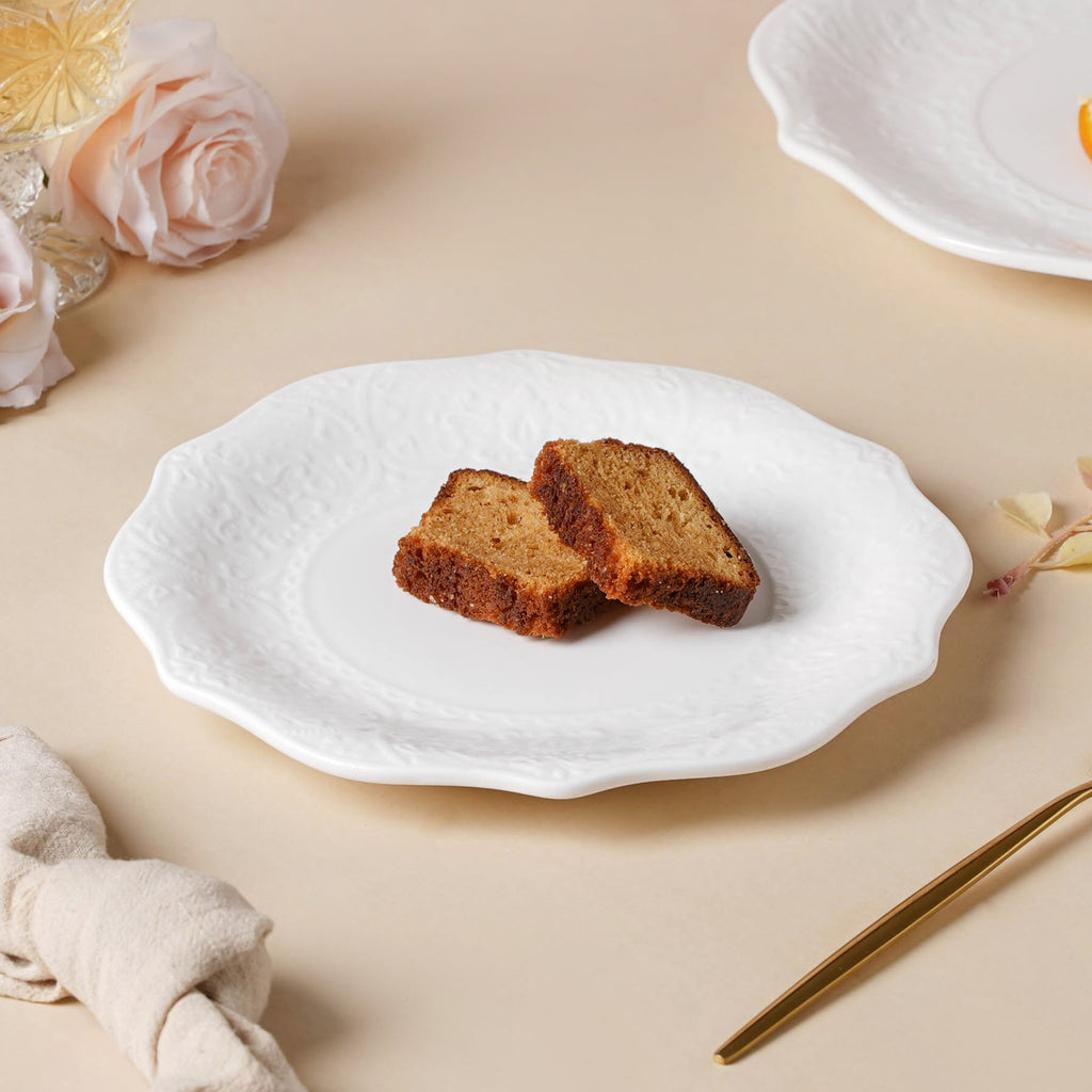 Serena Pearly White Snack Plate 8.5 Inch Nestasia