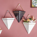 Triangular Ceramic Pot with Holder Large Nestasia