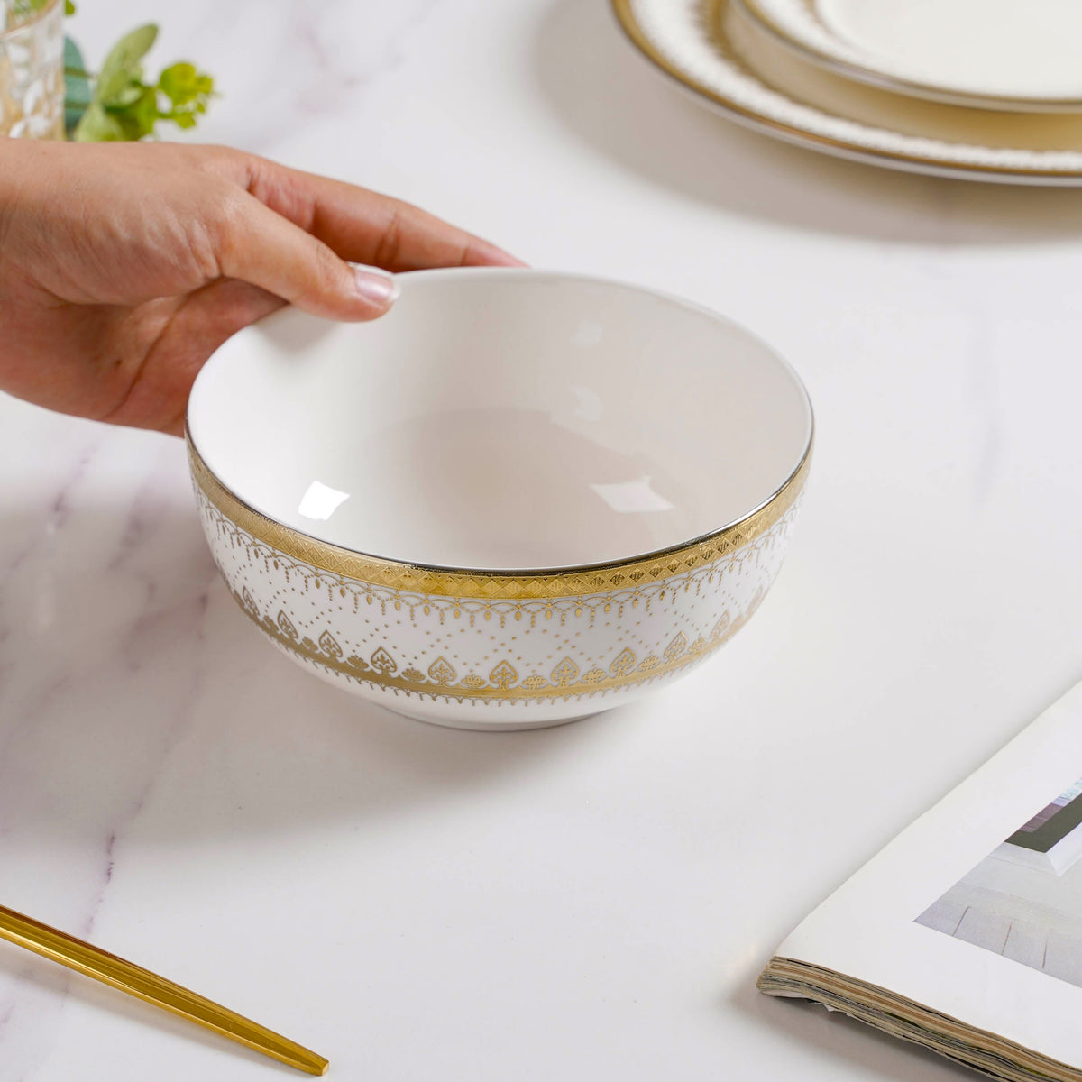 Aurelea Festive 27 Piece Dinner Set For 6 Nestasia
