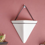 Triangular Ceramic Pot with Holder Large Nestasia