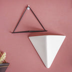 Triangular Ceramic Pot with Holder Large Nestasia