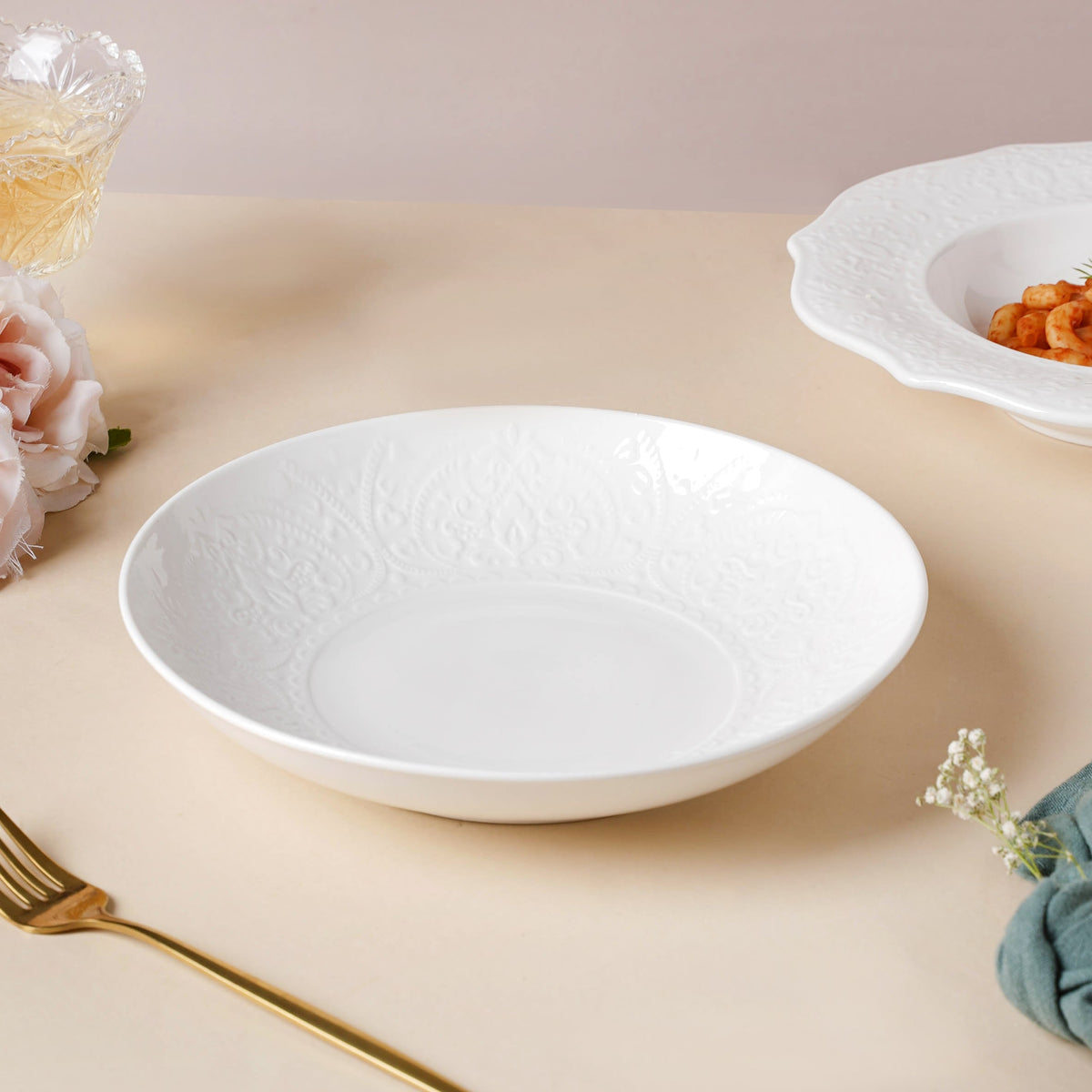 Serena Lily White Dinner Plate 9 Inch Nestasia