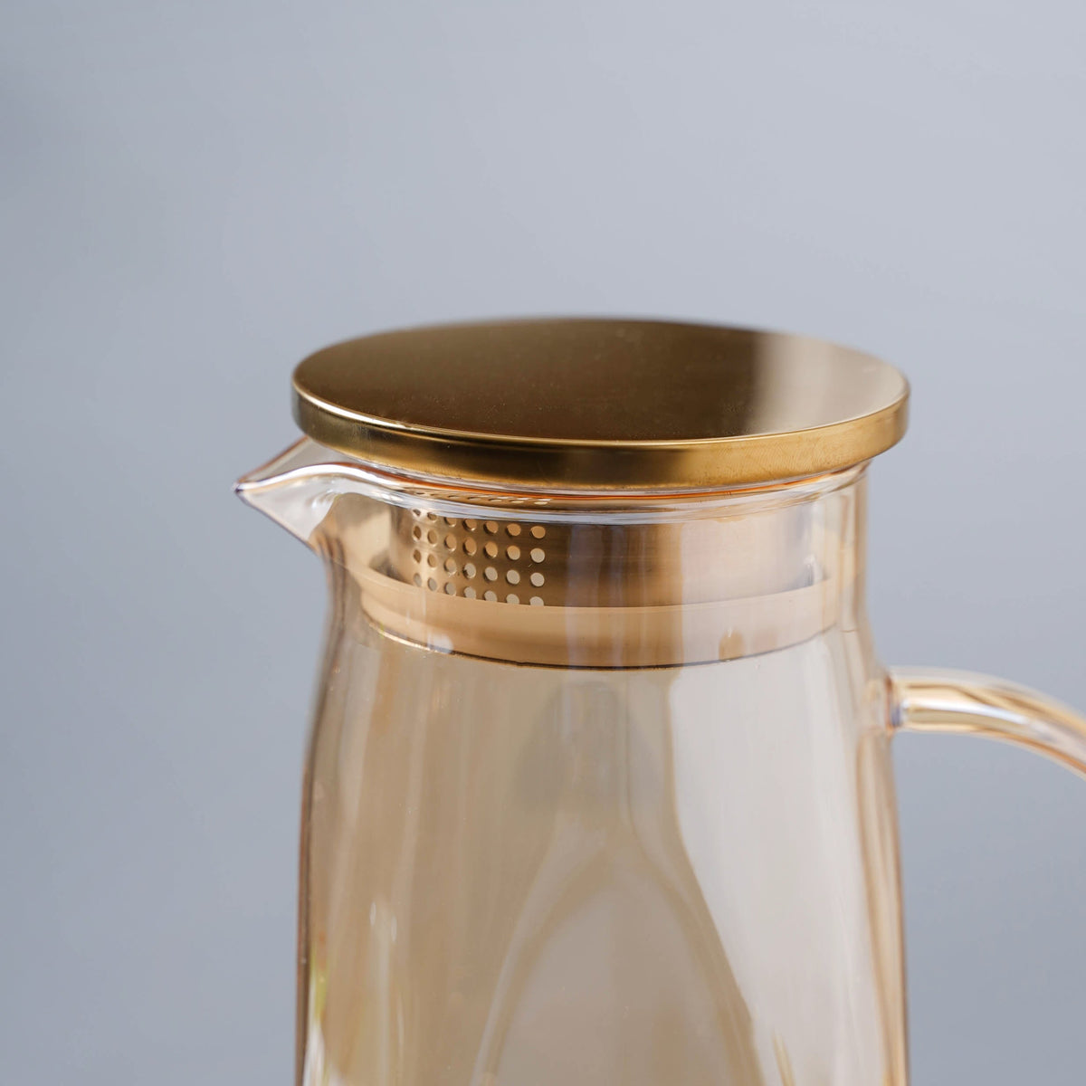 Amber Glass Jug and 4 Cups Set Nestasia