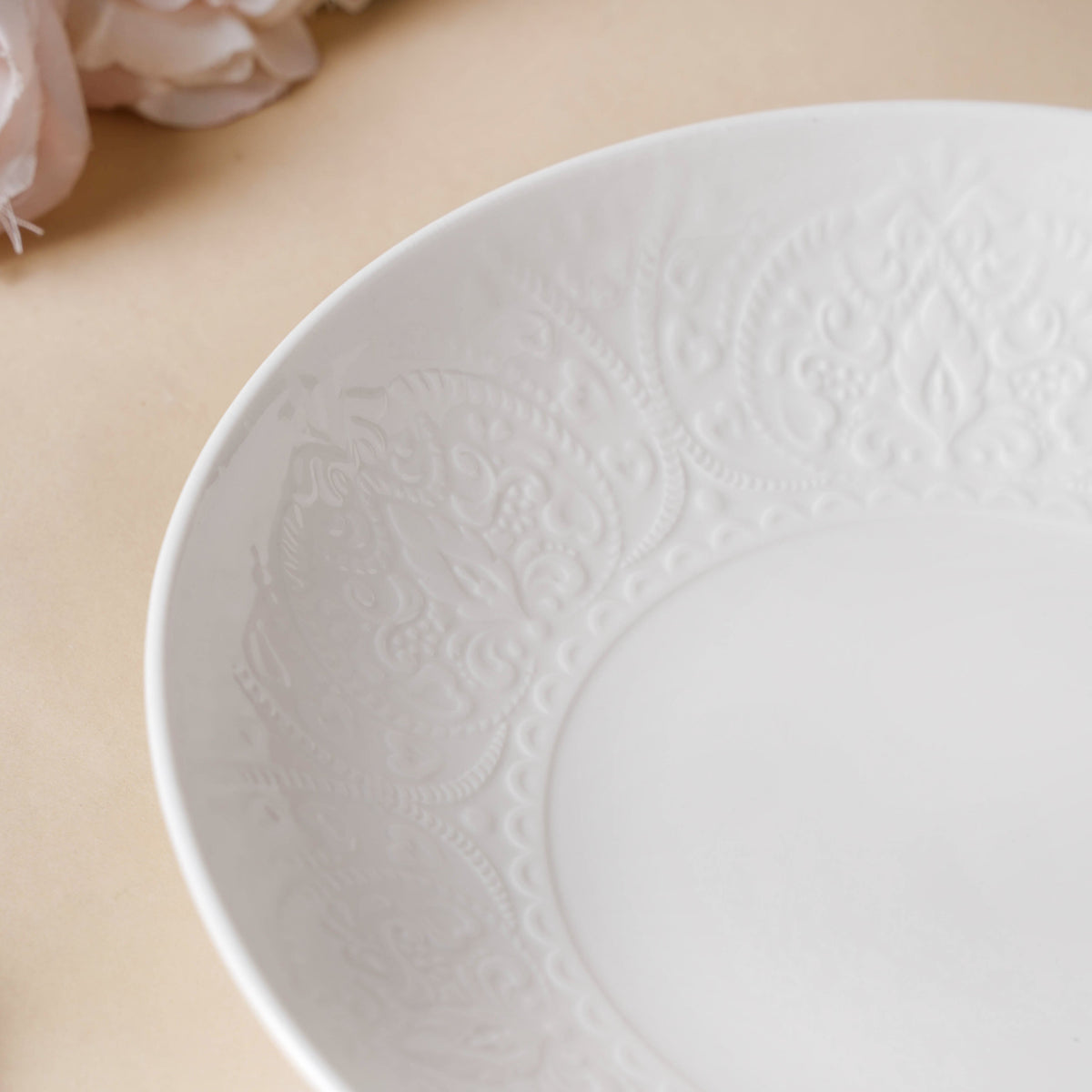 Serena Lily White Dinner Plate 9 Inch Nestasia