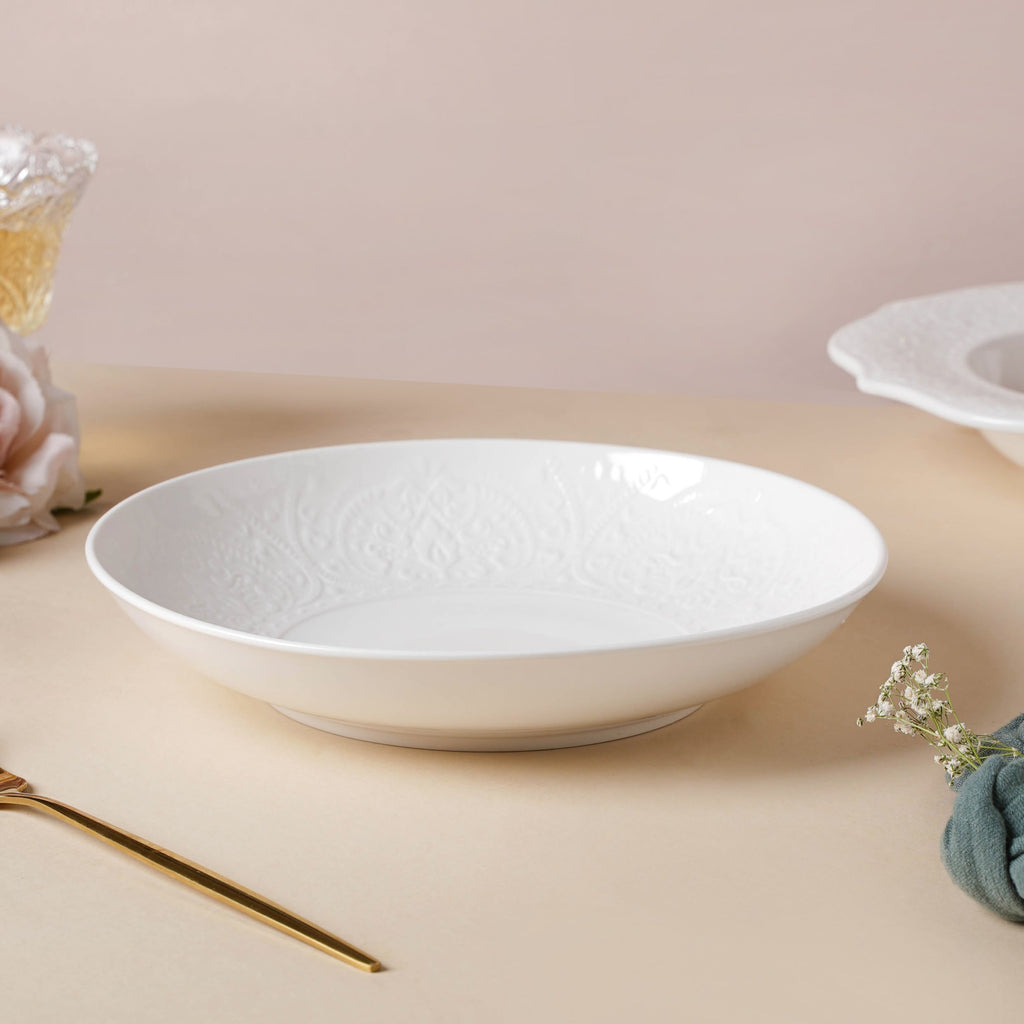 Serena Lily White Dinner Plate 9 Inch Nestasia