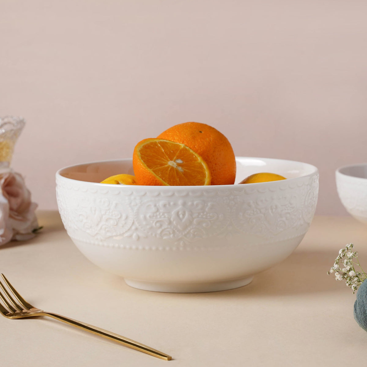 Serena Pearly White Serving Bowl 8 Inch 1500 ml Nestasia