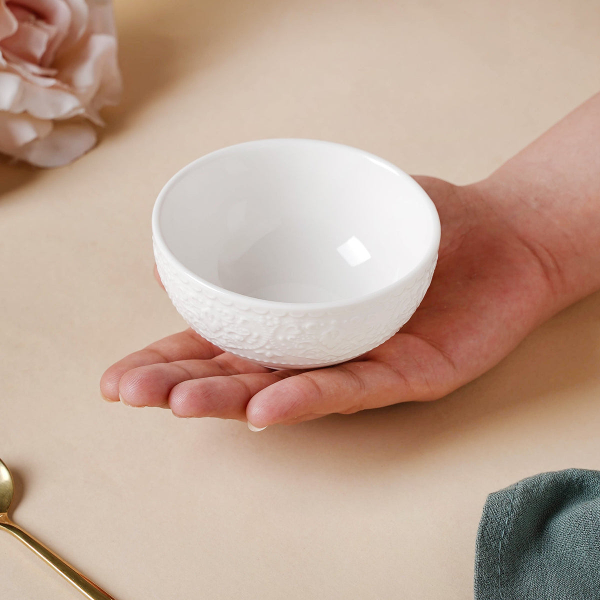 Serena Pearly White Dip Bowl 100 ml Nestasia