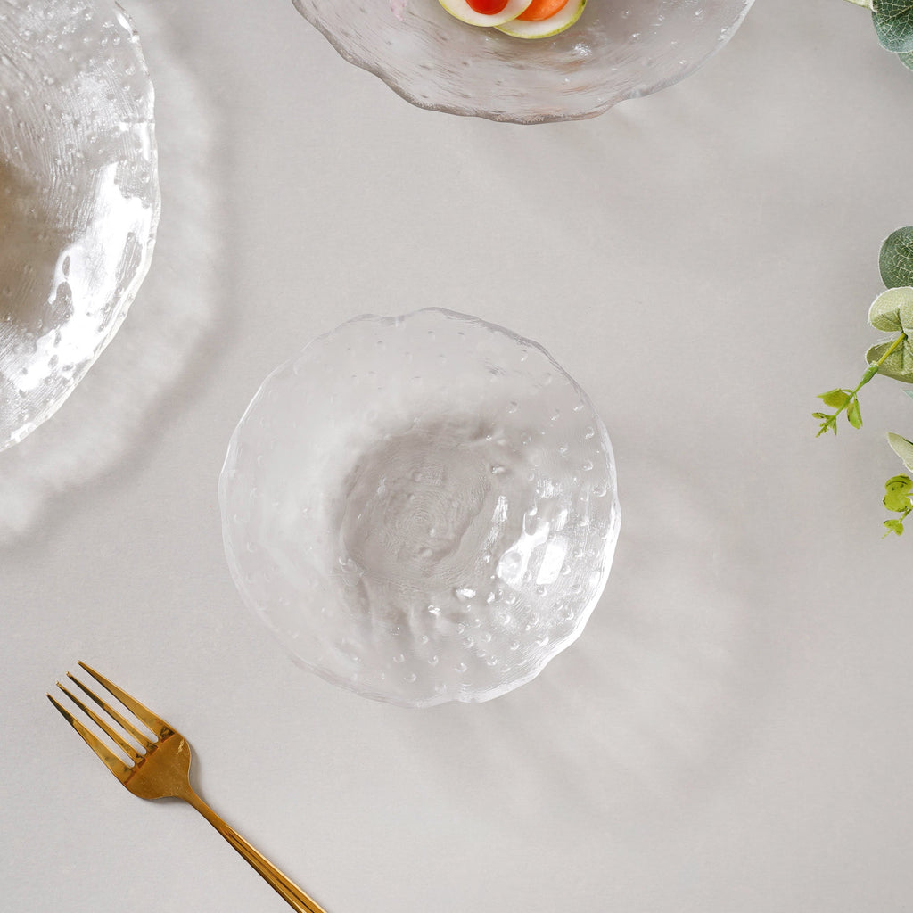 Modern Textured Plate and Bowl Set of 3 Nestasia