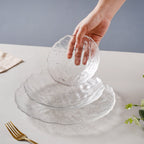 Modern Textured Plate and Bowl Set of 3 Nestasia