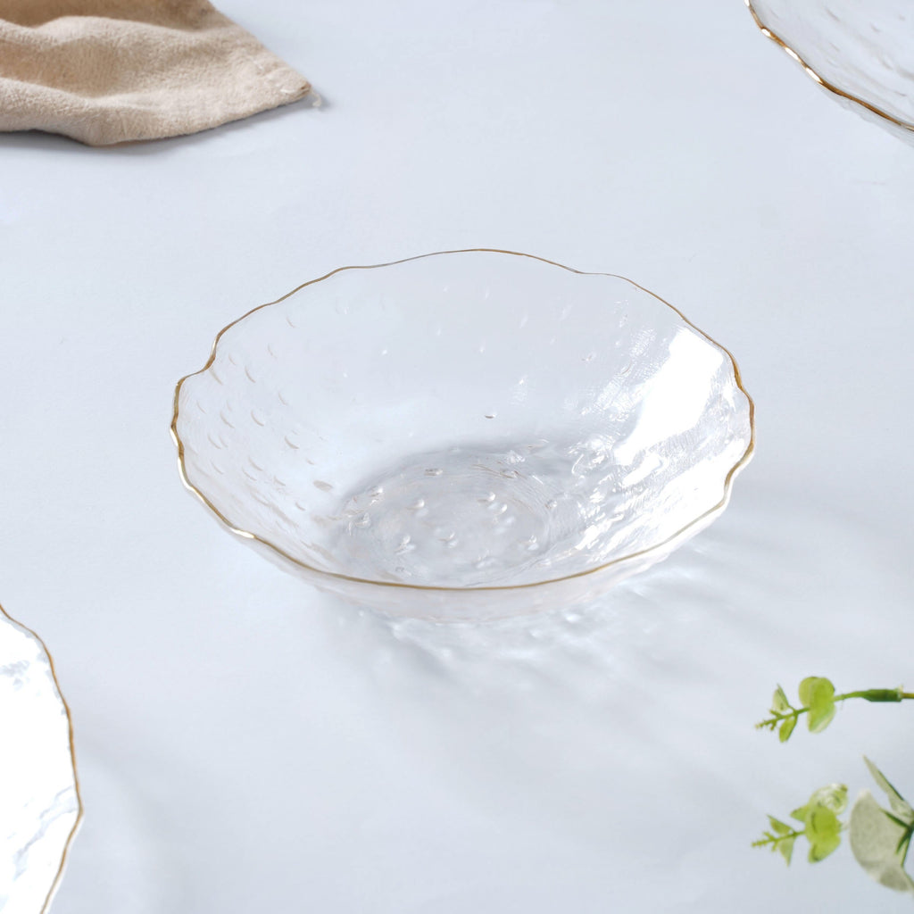 Glass Plate and Bowl Set of 3 Nestasia