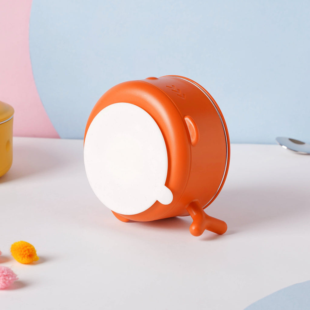 Whale Double Walled Anti-Slip Feeding Bowl Orange 400 ml Nestasia